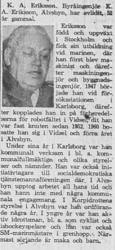 Eriksson Kurt Arthur Älvsbyn död 17 Mars 1964 NSD