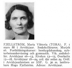 Fjellström Tora 18880301- Från Svenskt Porträttarkiv