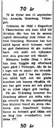 Granberg Amanda Vitberget 70 år 10  Sept 1949 PT
