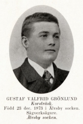 Grönlund Gustaf 18731223 Från Svenskt Porträttarkiv