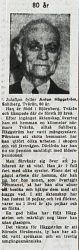 Häggström Anton Tvärån 80 år 21 dec 1956 nk