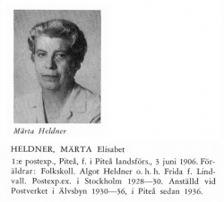 Heldner Märta 19060603 Från Svenskt Porträttarkiv