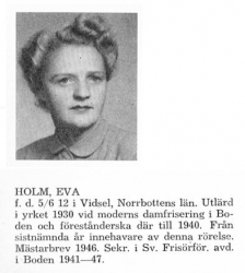 Holm Eva 19120605 Från Svenskt Porträttarkiv