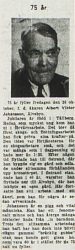 Johansson Albert Viktor Älvsbyn 75 år 27 okt 1955 NK