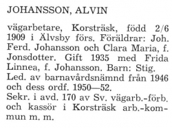 Johansson Alvin Älvsby Landskommun 1957
