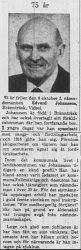 Johansson Edvard Brännträsk Vidsel 75 år 7 okt 1965 NK