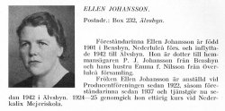 Johansson Ellen 1901 Från Svenskt Porträttarkiv