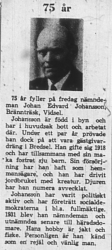 Johansson Johan Edvard Brännträsk Vidsel 75 år 7 Okt 1965 NSD