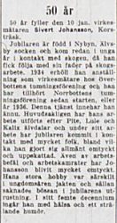 Johansson Sivert Korsträsk 50 år 9 jan 1954 NK