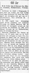 Jonasson Märta Riddarhällan 60 år 6 feb 1965 PT