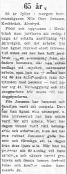 Jonsson Nils Olov Krokträsk 65 år 5 Aug 1957 PT
