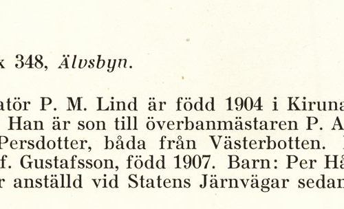 Lind Per Manfred Från Boken Svensk Familjekalender Tryckt 1945
