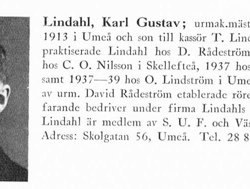 Lindahl Karl 19131212 Från Svenskt Porträttarkiv