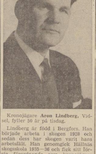 Lindberg Aron Vidsel 50 år 20 maj 1963 nfl