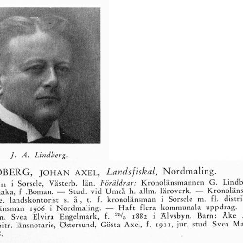 Lindberg Johan 18771105 Från Svenskt Porträttarkiv