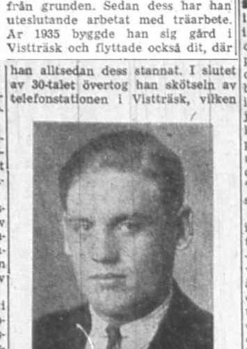 Lindgren Karl Vistträsk 50 år 27 Feb 1958 NK