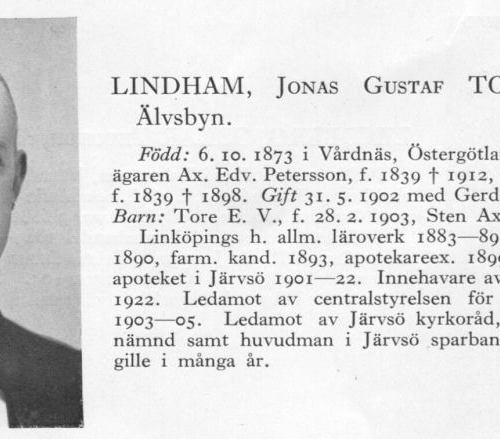 Lindham Torsten 18731006 Från Svenskt Porträttarkiv a