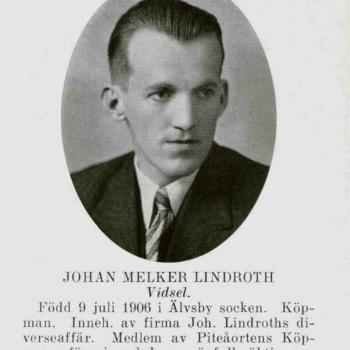 Lindroth Johan Melker Vidsel