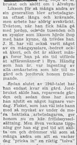 Lindström Johan Helmer Älvsbyn 75 år 16 Nov 1956 PT