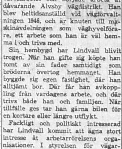 Lindvall Petter Nygård 50 år 14 Maj 1962 NK