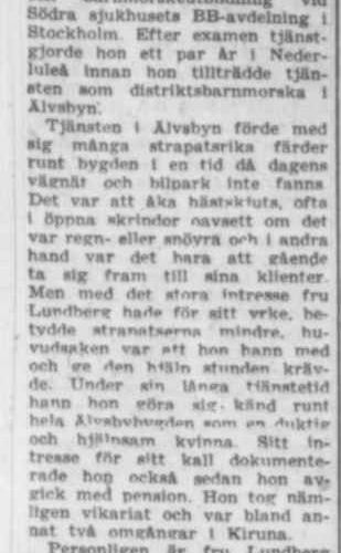 Lundberg Judith Elida Älvsbyn 70 år 29 Juni 1957 PT