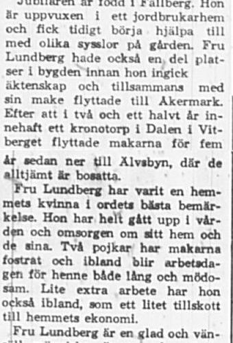 Lundberg Magda Älvsbyn 50 år 30 dec 1965 PT