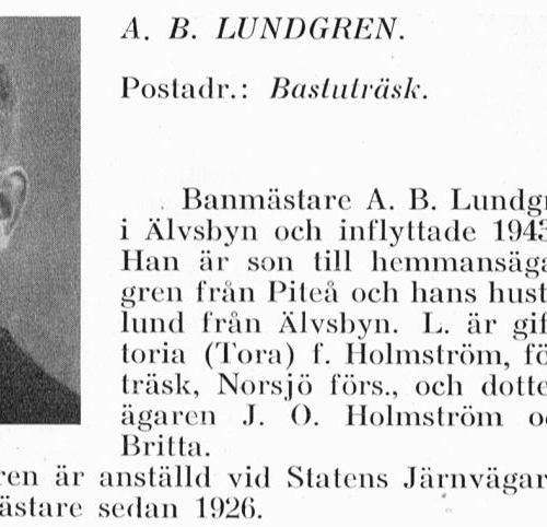 Lundgren Anton Bernhard 1888 Från Svenskt Porträttarkiv