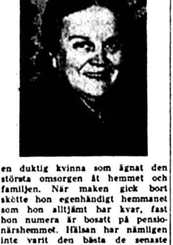 Lundgren Beda Vidsel 70 år 2 mars 1957 Nk
