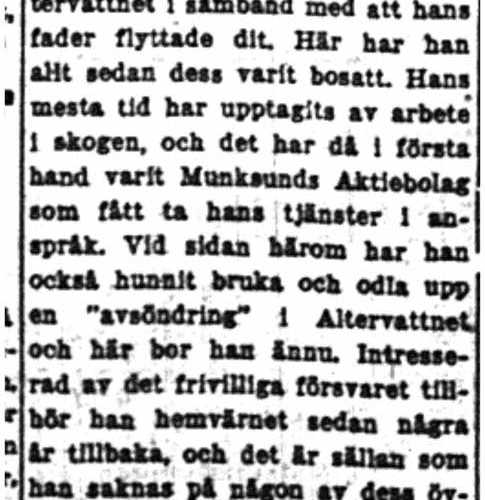 Lundgren Hjalmar Altervattnet 50 år 23  Aug 1954 NK
