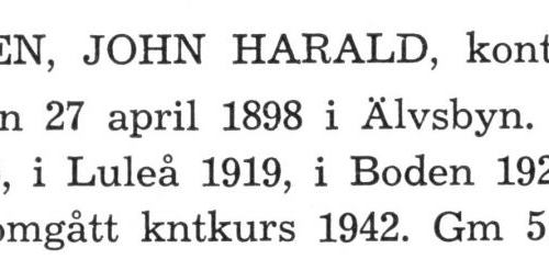 Lundgren John Harald Från boken Sveriges Järnvägsstationer tryckt 1949