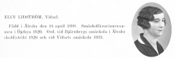 Lidström Elin 18980414 Från Svenskt Porträttarkiv a