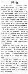 Lidström Per Albert Norra byn 70 år 13 Aug 1957 PT