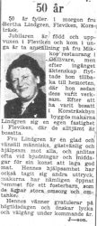 Lindgren Bertha Fleviken 50 år 9 maj 1956 PT