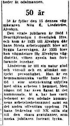 Lindström Nils E Älvsbyn 50 år 14 Juli 1949 NK