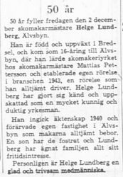 Lundberg Helge Älvsbyn 50 år 2 Dec 1966 NK