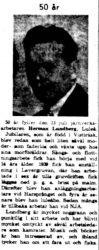 Lundberg Herman fd Vistträsk 50 år 13 Juli 1960 NK