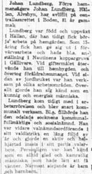 Lundberg Johan Hällan död 10 Nov 1966 NSD
