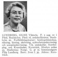 Lundberg Signe 19010805 Från Svenskt Porträttarkiv