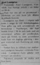 Lundgren Axel Vistträsk död 31 Aug 1972 NK