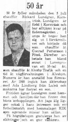 Lundgren Rickard Korsträsk 50 år 3 Juli 1965 PT