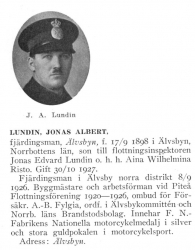 Lundin Jonas 18980917 Från Svenskt Porträttarkiv