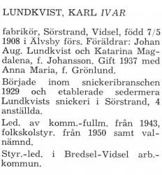 Lundkvist Karl Ivar Älvsby Landskommun 1957