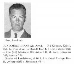 Lundquist Hans 19170615 Från Svenskt Porträttarkiv