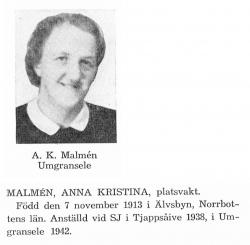 Malmén Anna 19131107 Från Svenskt Porträttarkiv