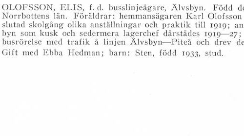 Olofsson Elis 18970807 Från Svenskt Porträttarkiv