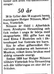 Nilsson Holger Muskus 50 år 16 aug 1975 PT