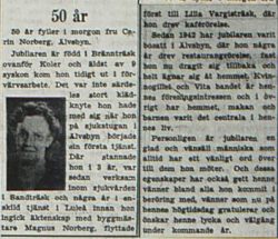 Norberg Carin Älvsbyn 50 år 18 juni 1953 Pt
