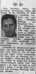 Norberg Ville Älvsbyn död 9 Aug 1957 PT