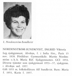 Nordenström-Sundkvist Ingrid 19281115 Från Svenskt Porträttarkiv
