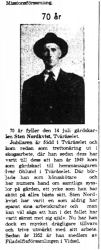 Nordkvist Sten Tväråsel 70 år 13  Juli 1959 NK